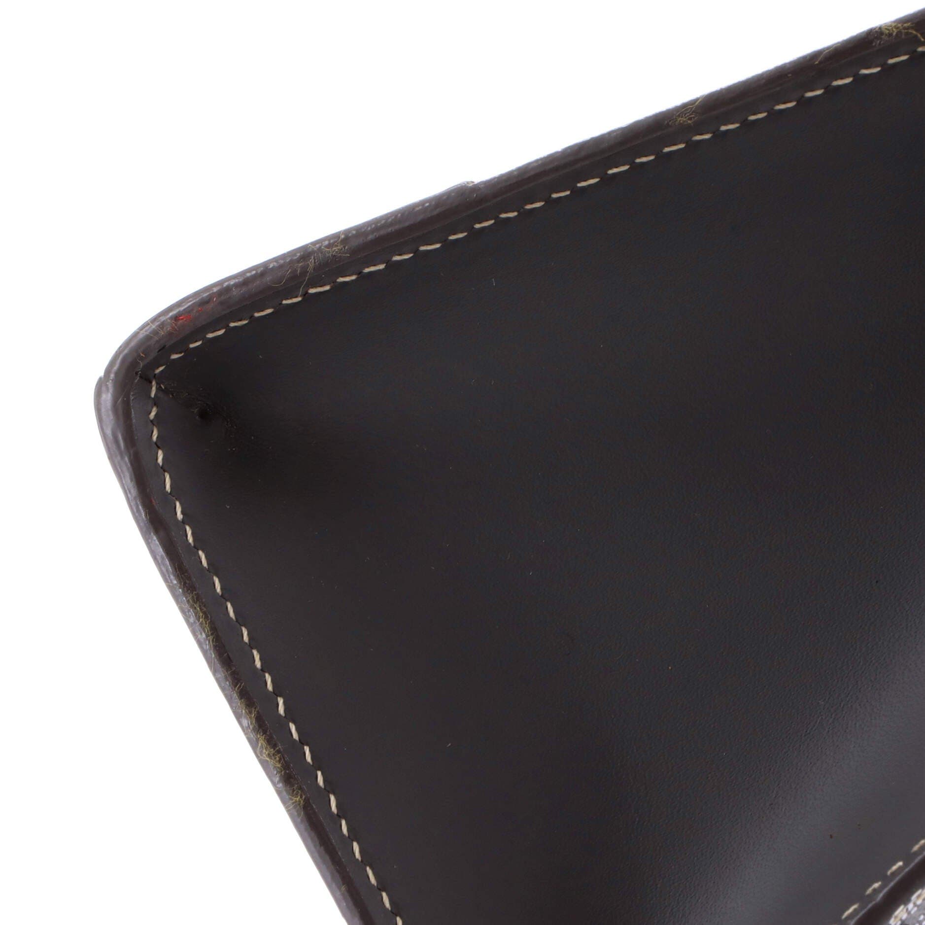 Pre-Owned Goyard Structured Saigon Top Handle Bag Coated Canvas with Leather Mini, Alternate, color, Gray