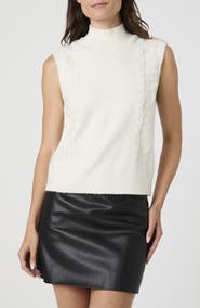 French Connection Lace Trim Sweater Vest