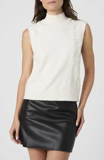 French Connection Lace Trim Sweater Vest