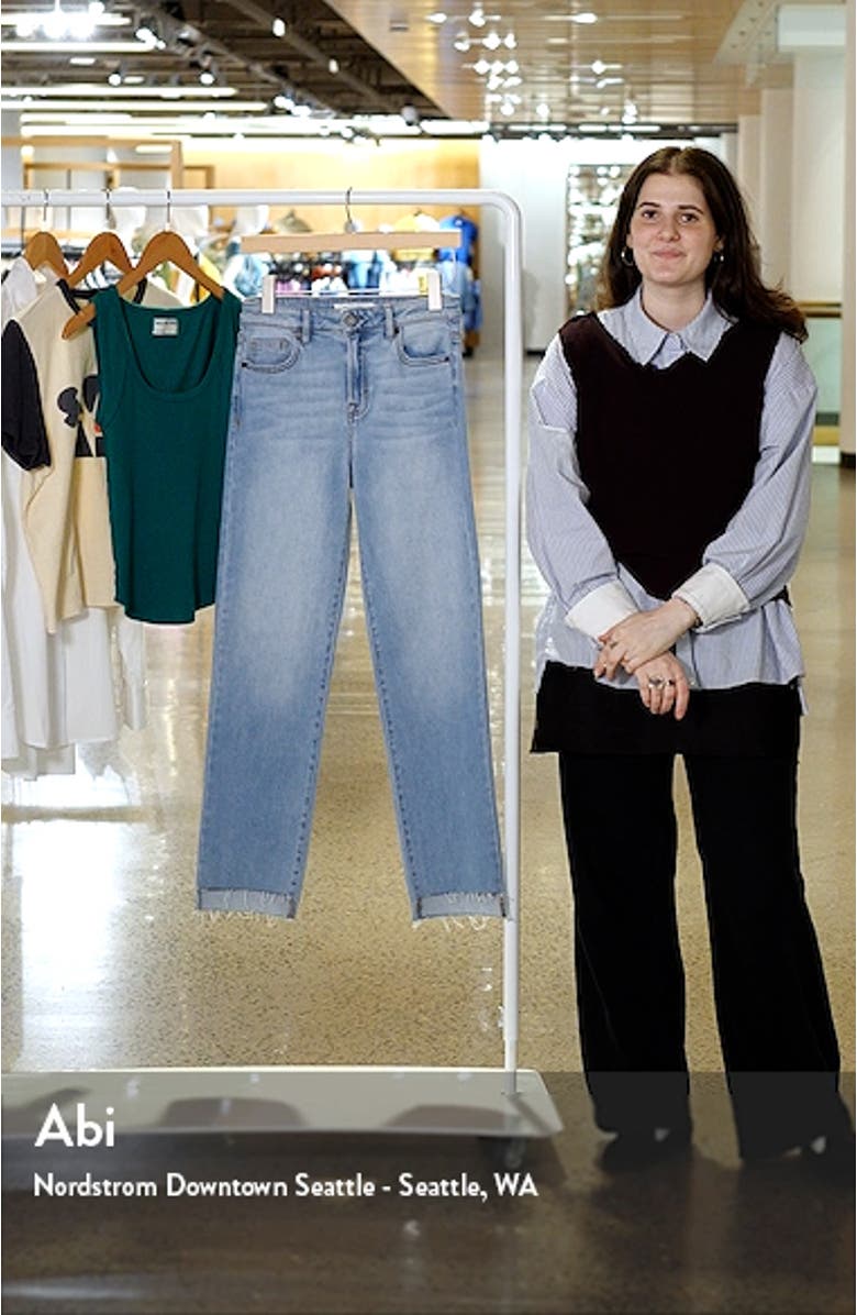 Raw Hem Straight Leg Jeans, sales video thumbnail