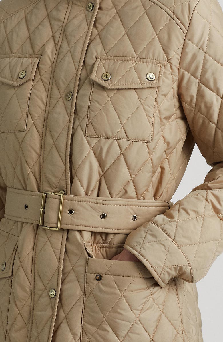 Lauren Ralph Lauren Belted Diamond Quilted Jacket, Alternate, color,