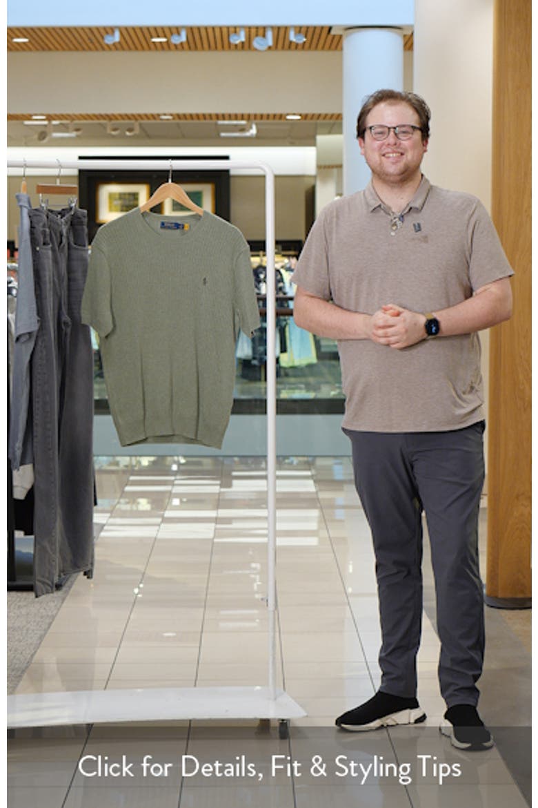 Ribbed Short Sleeve Cotton Sweater video