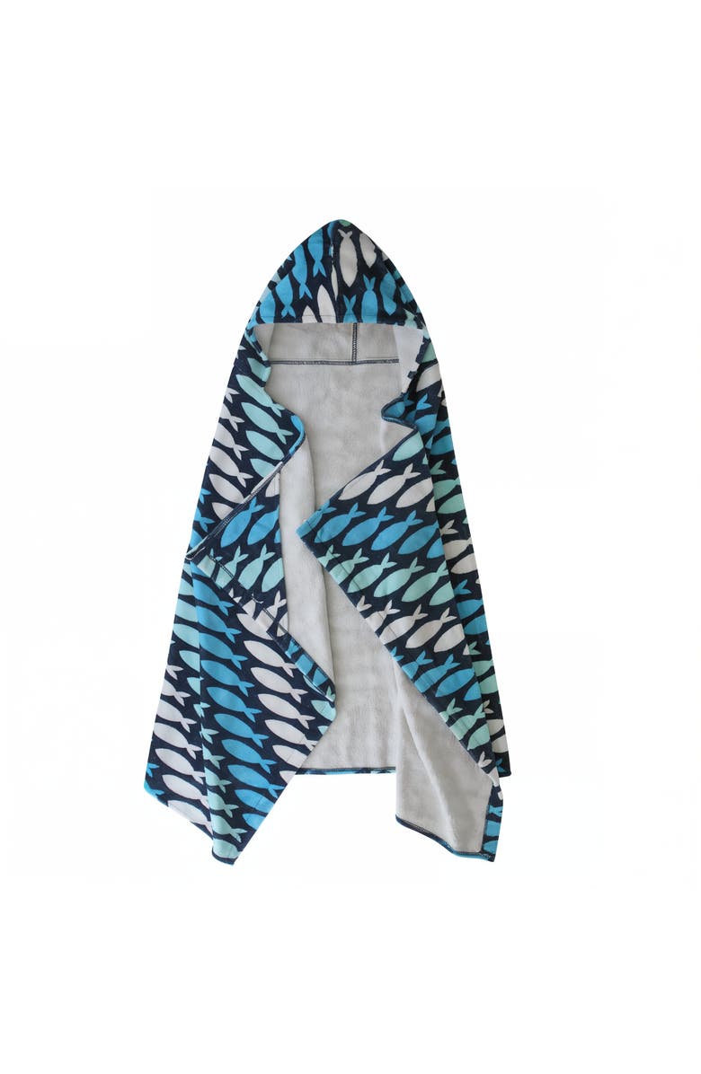 UV Skinz Hooded Beach Towel, Main, color, Shark Shiver