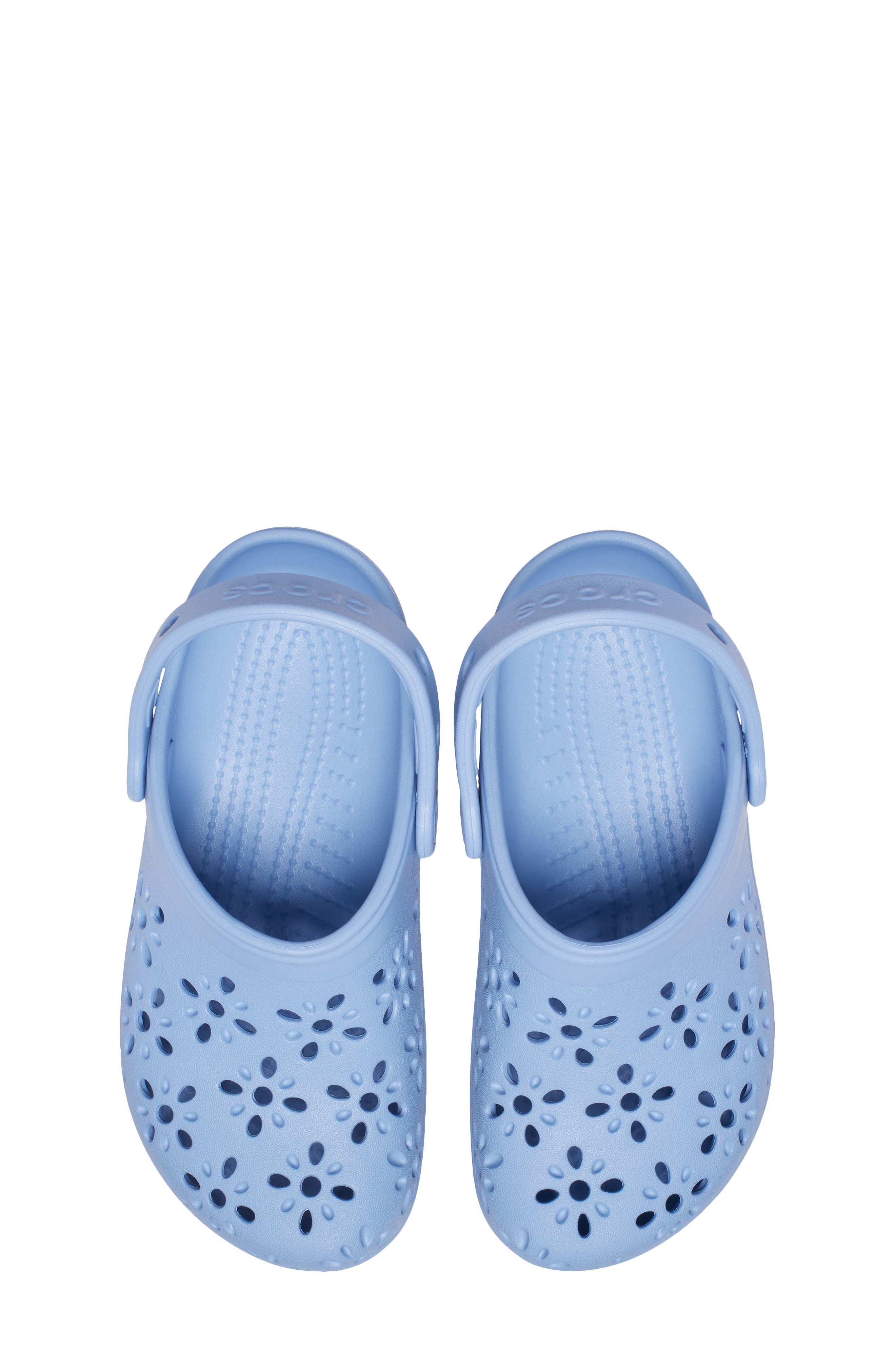 CROCS Kids' Classic Floral Cutout Clog, Alternate, color, Blue Haze