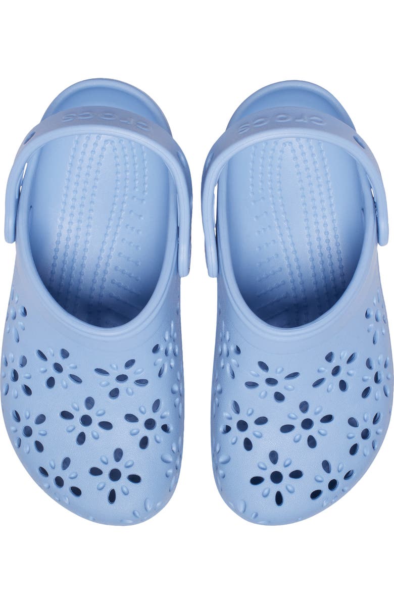 CROCS Kids' Classic Floral Cutout Clog, Alternate, color, Blue Haze