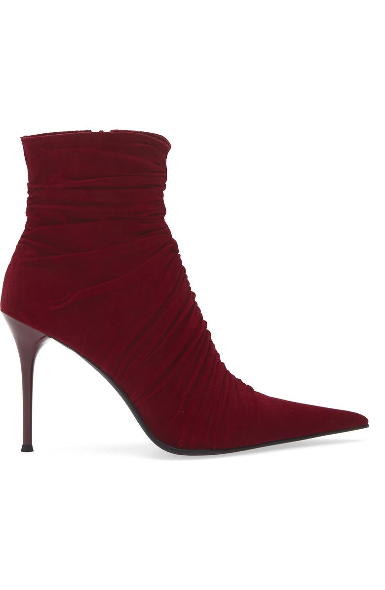 Jeffrey Campbell Let's Go Pointed Toe Bootie, Alternate, color, Wine Suede