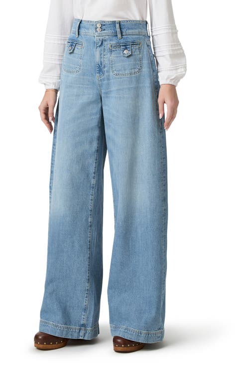 Cameron High Waist Wide Leg Belted Jeans (Sunshine)