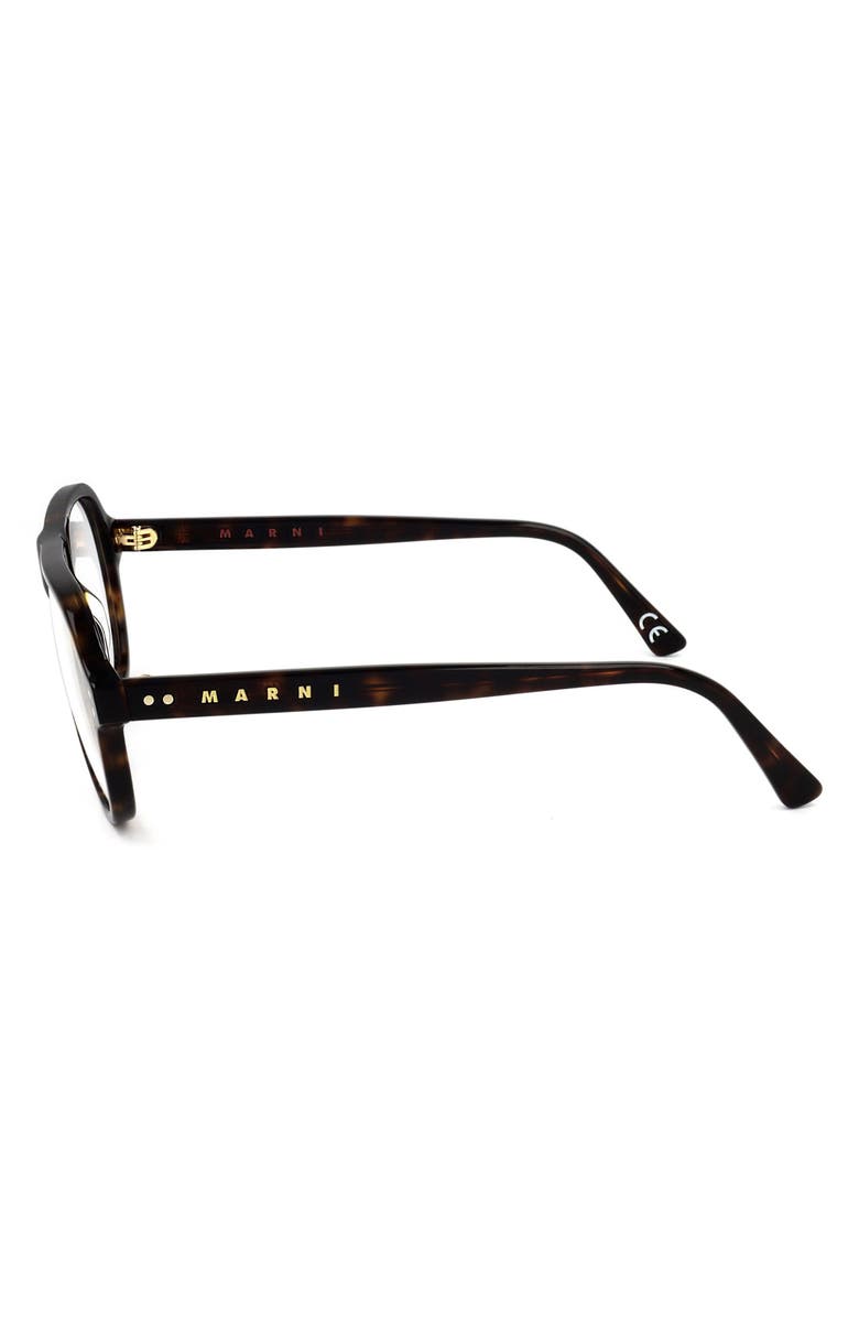 Marni 55mm Aviator Reading Glasses, Alternate, color, Tort