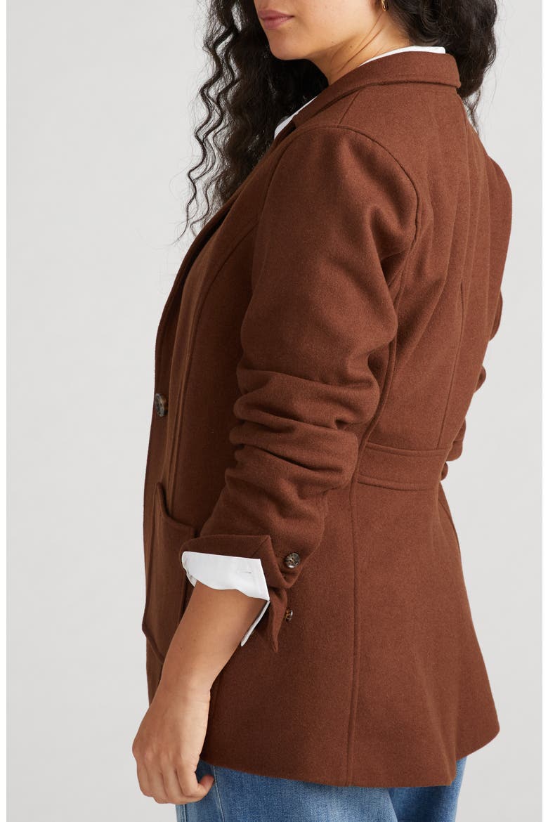 Kidjo Wool Blend Jacket, Alternate, color, CUSTOM BROWN