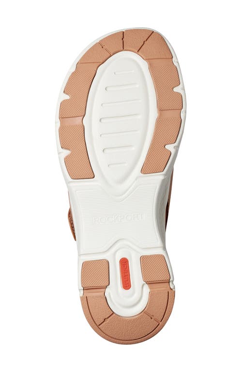 Shop Rockport Qwyn Wedge Sandal In Medium Natural