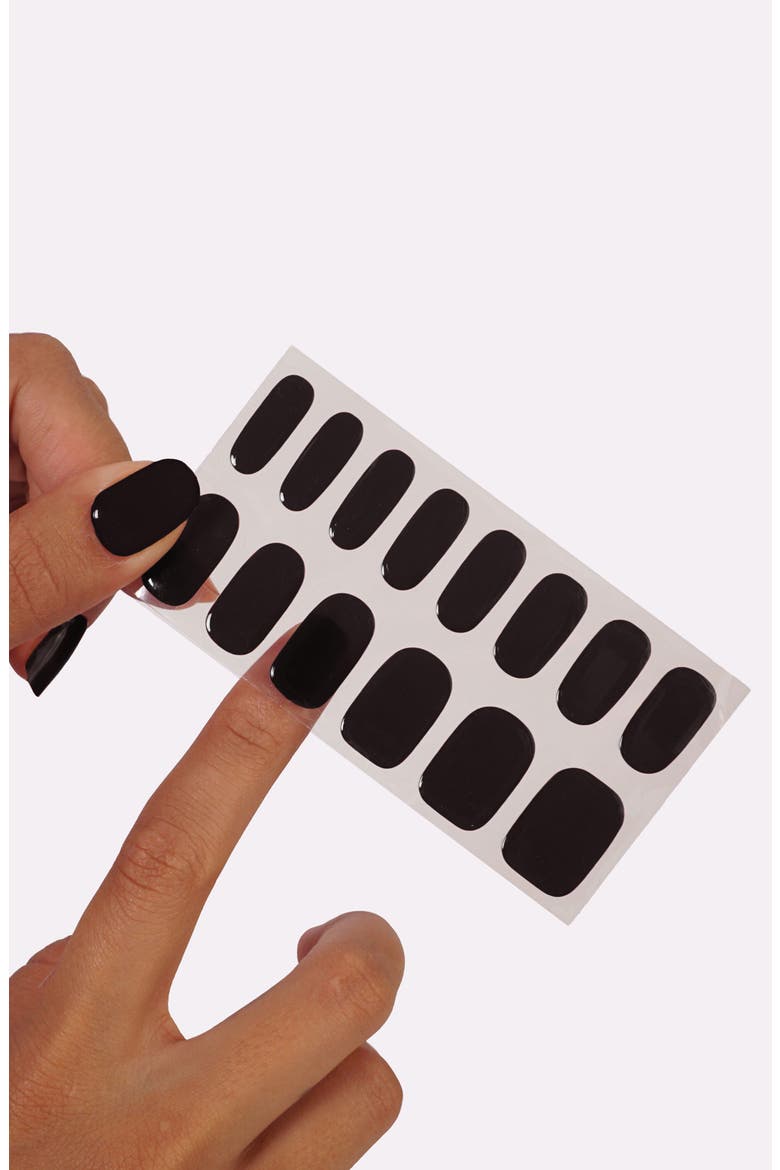 Gel Nail Strips Kit, Alternate, color, LICORICE