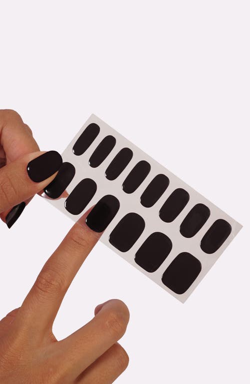 Le Mini Macaron Gel Nail Strips Kit In Licorice