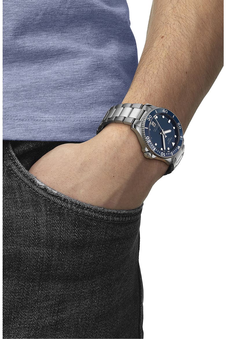 Seastar 1000 Bracelet Watch, 40mm, Alternate, color, GREY