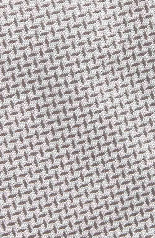 Jack Victor Gervais Chevron Jacquard Silk Tie In Sage