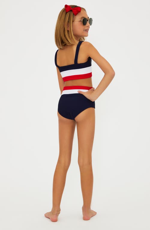 Beach Riot Kids' Mackenzie & Heidi Colorblock Rib Two-piece Swimsuit