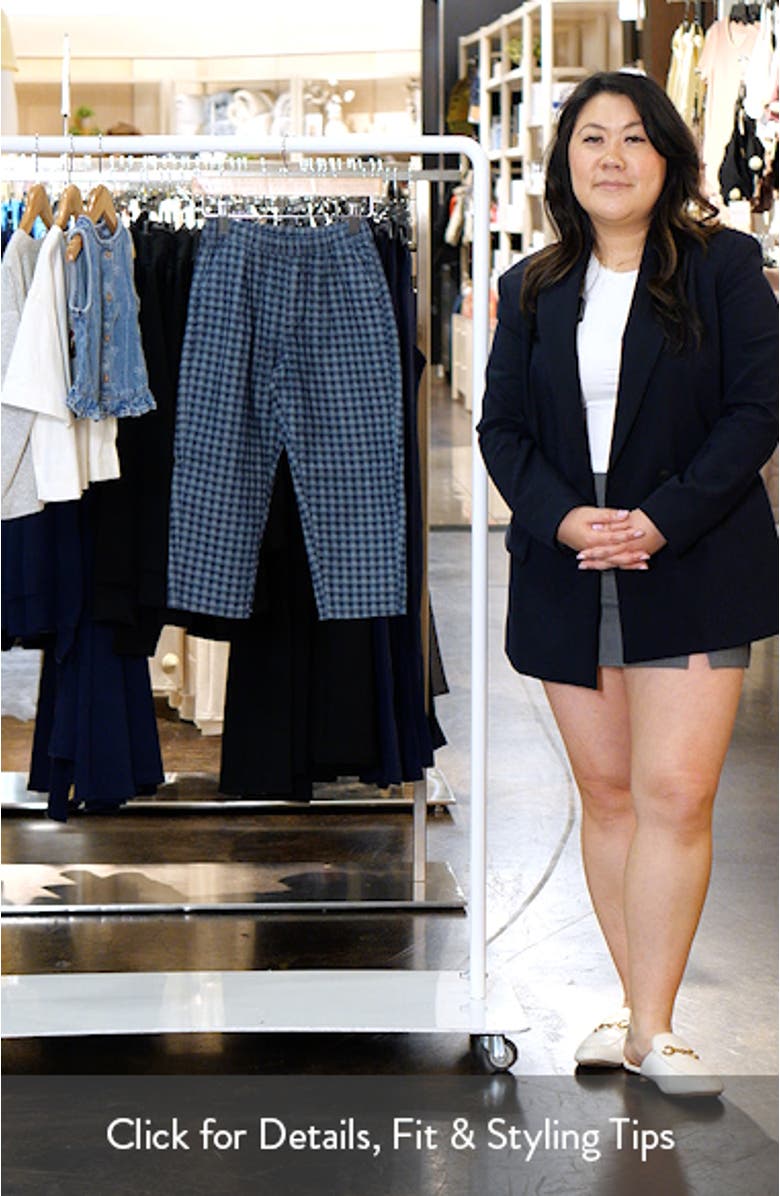 Kids' Checkerboard Print Barrel Leg Jeans, sales video thumbnail