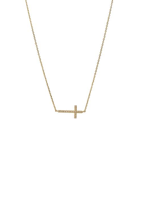 Bearfruit Jewelry Sterling Silver 18k Gold Plated Horizontal Cross Necklace Holiday Gift Idea