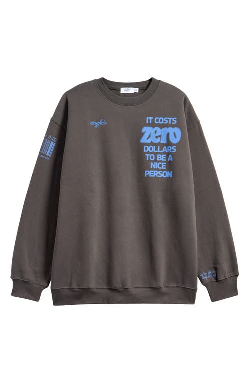 The Mayfair Group It Cost Zero Oversize Graphic Sweatshirt