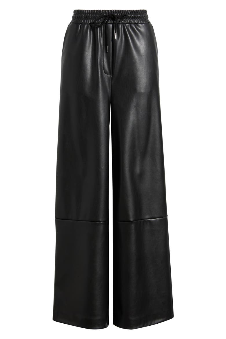 Ihzoma Faux Leather Pants, Alternate, color, BLACK