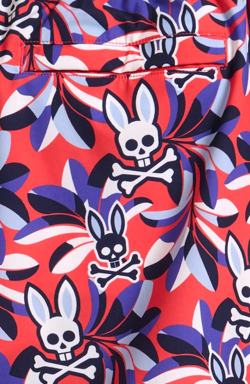 Psycho Bunny Kids' Florian Swim Trunks In Pattern