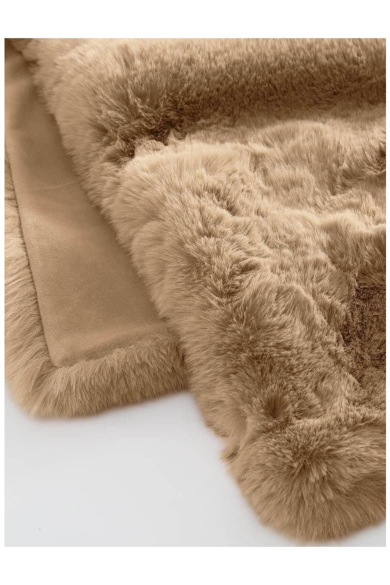 Faux Fur Bed Runner, Alternate, color, TAN