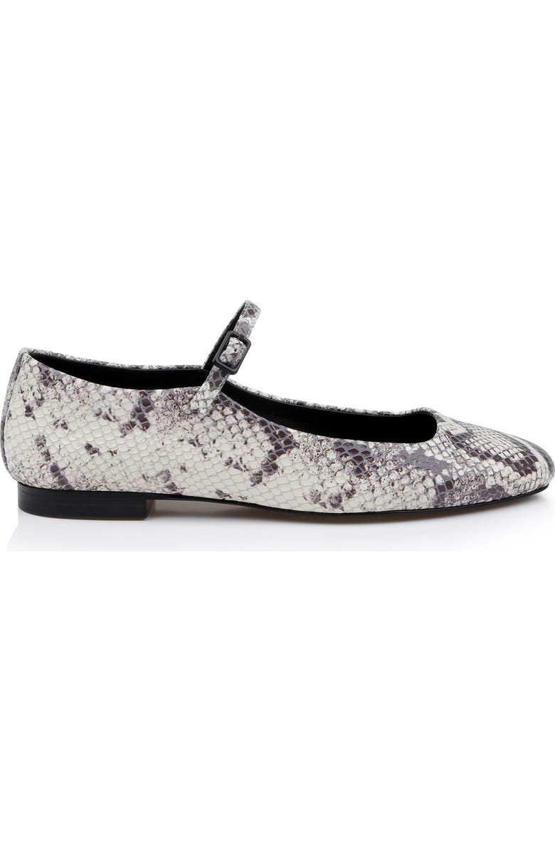 L'AGENCE Edelie Mary Jane Flat, Alternate, color, Black/ White Snake