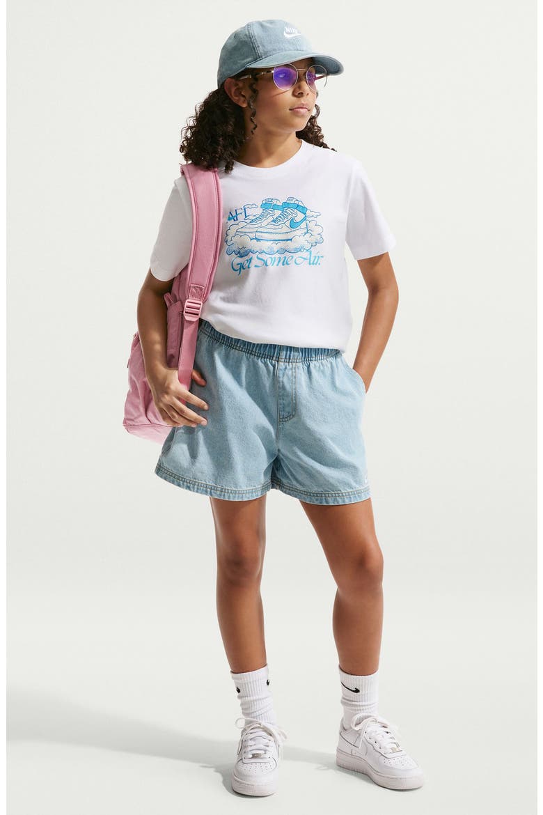 Kids' AF1 Vibes Graphic T-Shirt, Main, color, WHITE