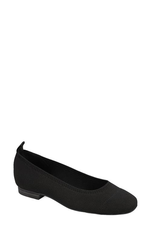 Mia Brendy Womens Slip-on Knit Ballet Flats In Black