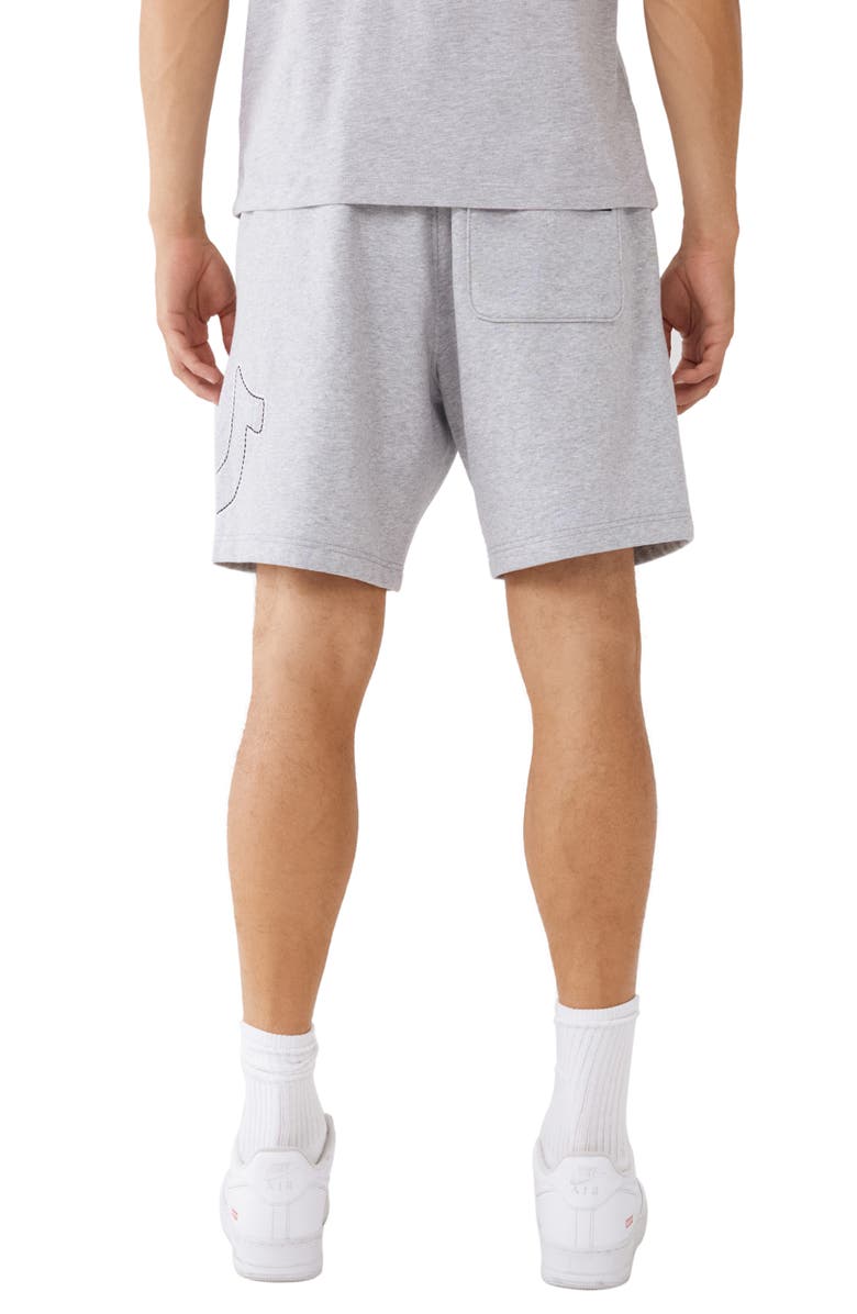 True Religion Brand Jeans Double Stitch Embroidered Logo Knit Shorts, Alternate, color, 