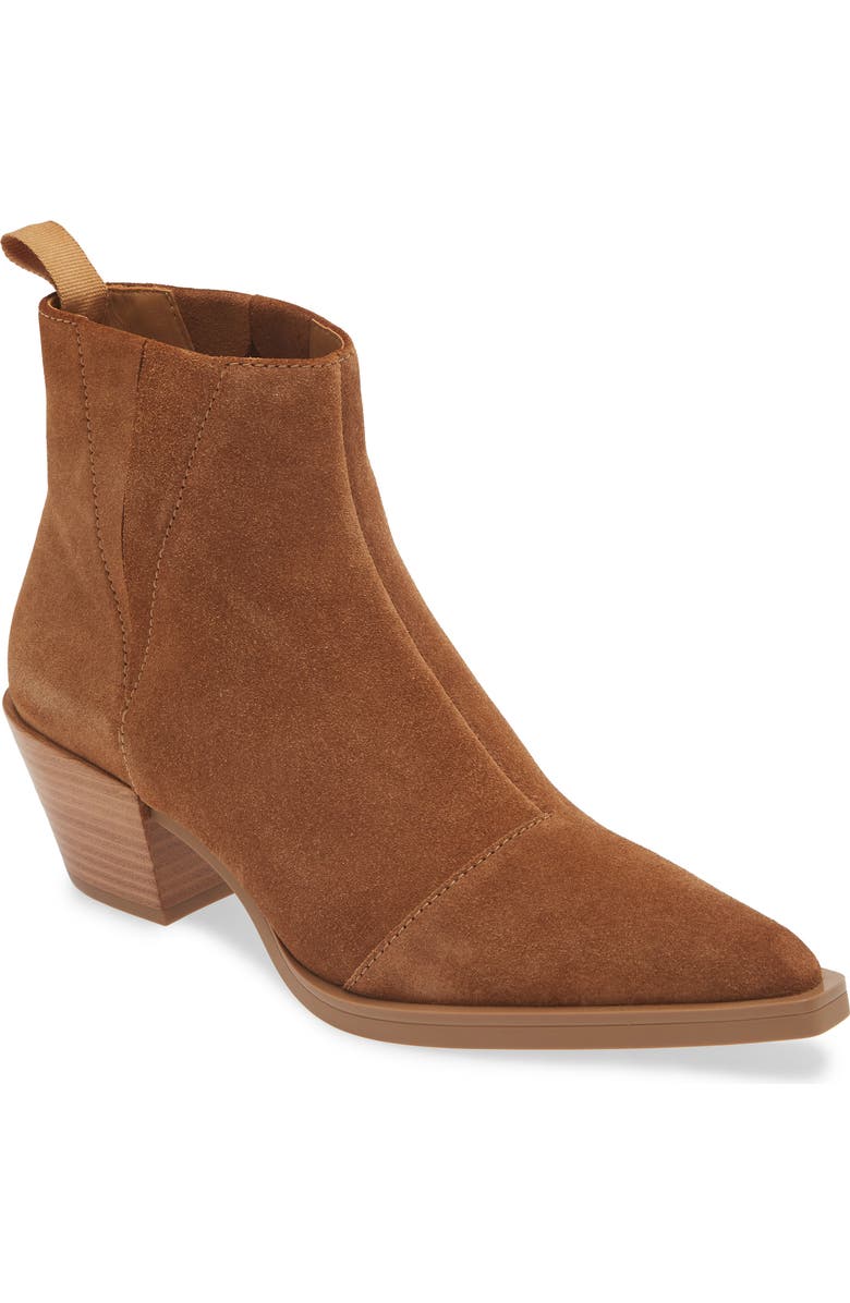 rag & bone Dart Pointed Toe Bootie, Main, color, Brown Leather Suede