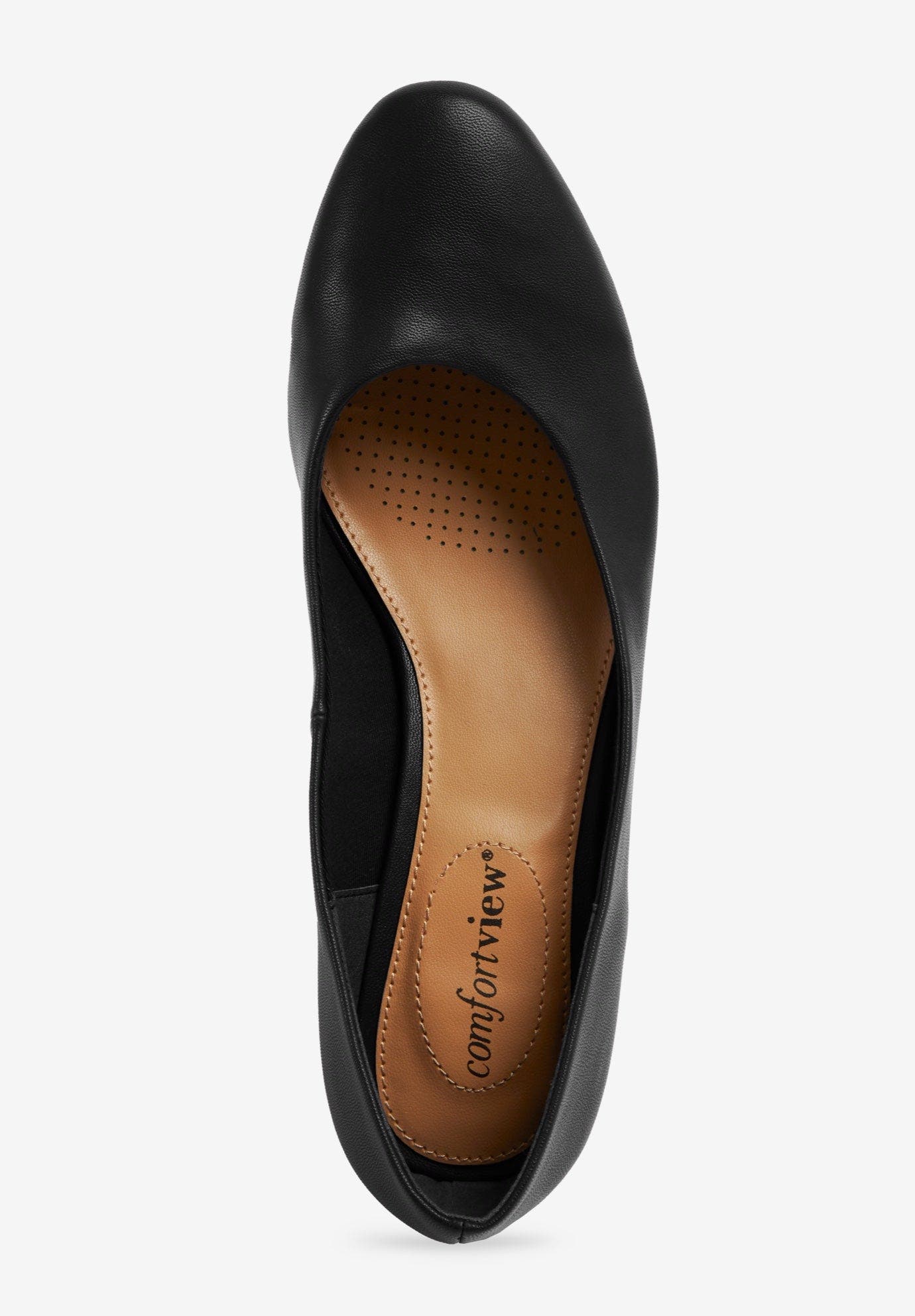The Vida Leather Like Slip On Pump, Alternate, color, BLACK