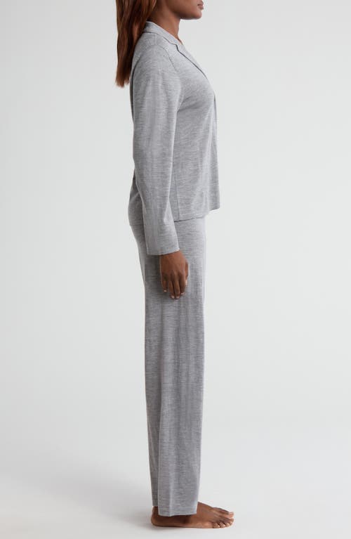 Nordstrom Notched Collar Cashmere Pajamas In Grey Heather