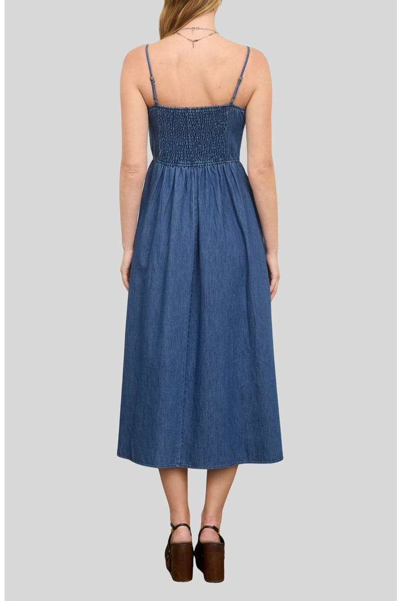 Bow Strap Denim Dress, Alternate, color, DENIM