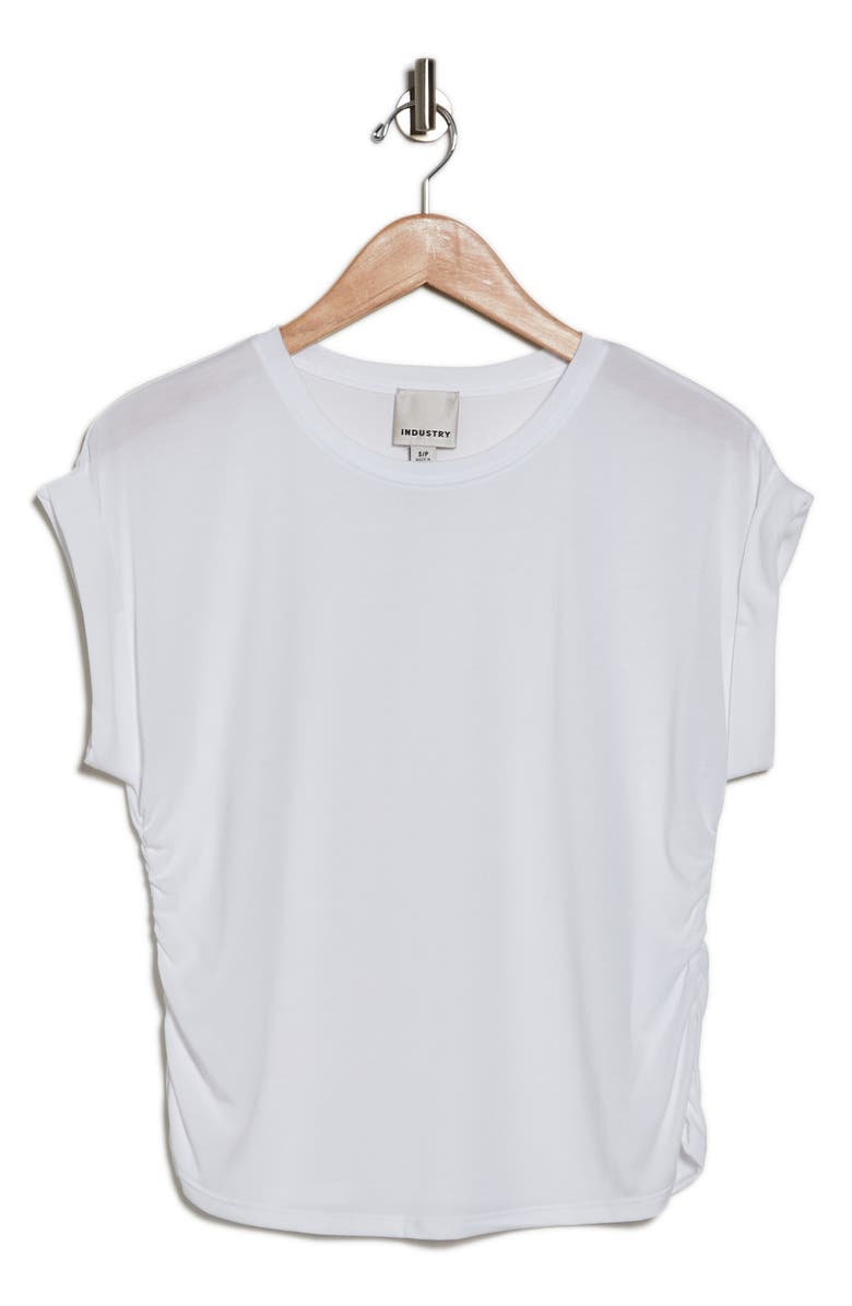 INDUSTRY REPUBLIC CLOTHING Side Ruched Top, Alternate, color, White
