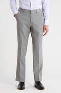 BOSS Virgin Wool Blend Flat Front Dress Pants