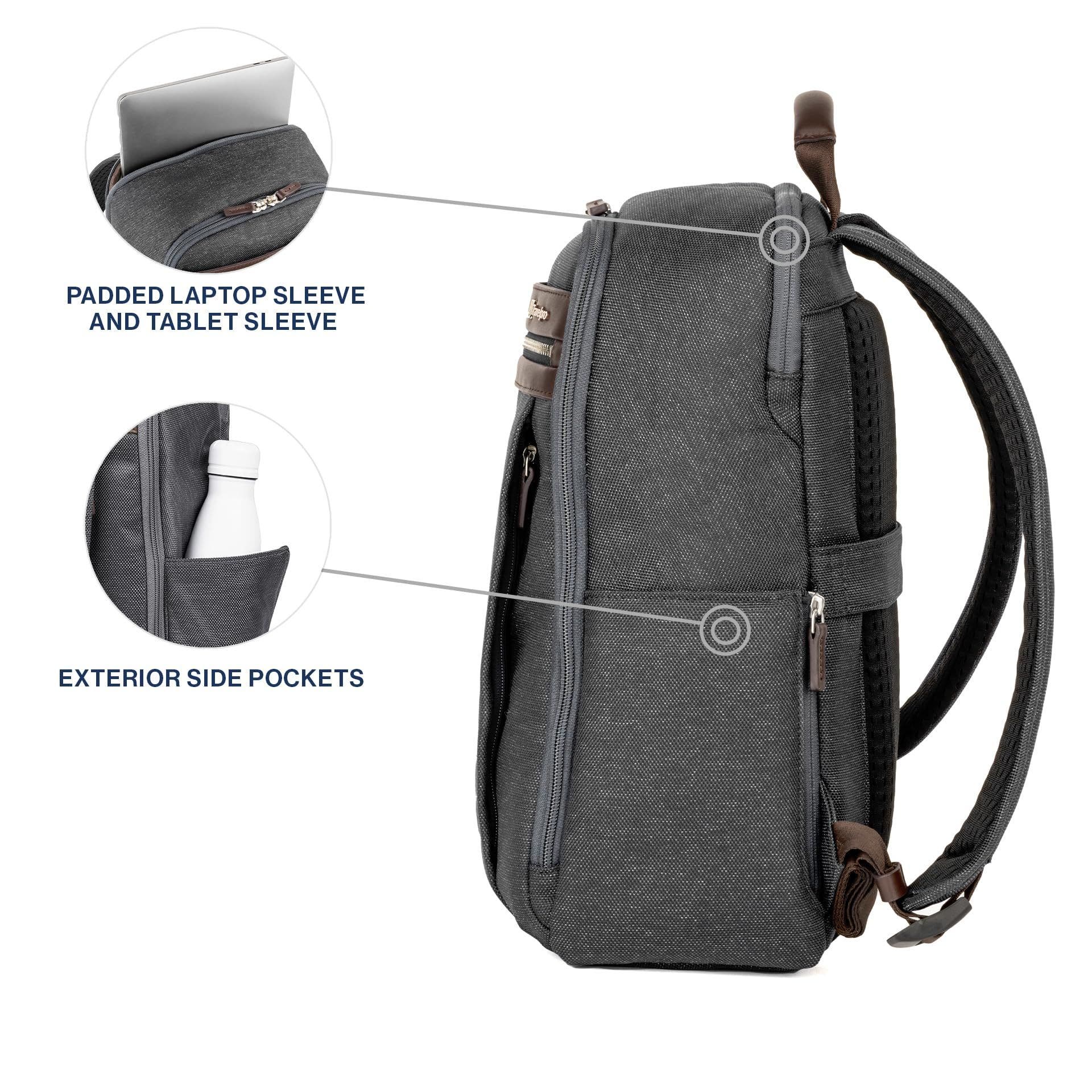Platinum Elite Laptop Travel Backpack, Alternate, color, Vintage Grey