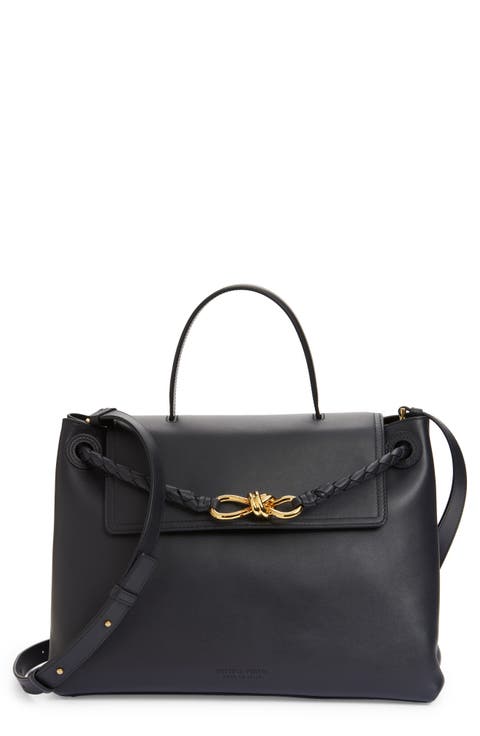 Ciao Ciao Knot Detail Leather Top Handle Bag