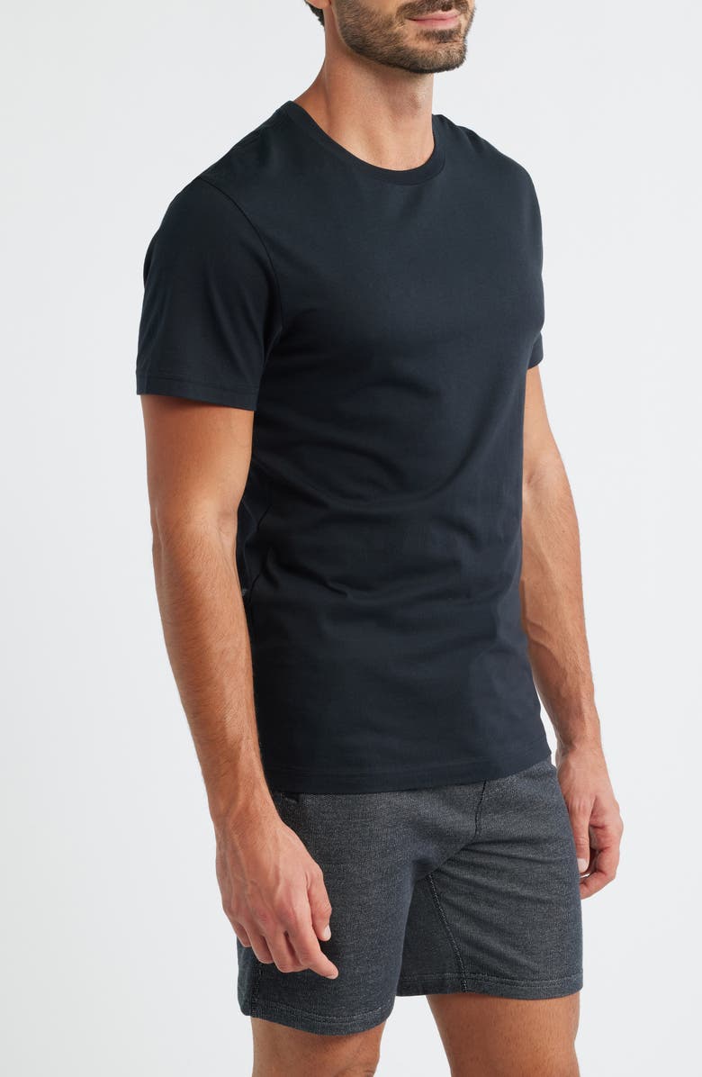 Mack Weldon Slim Fit Crewneck Pima Cotton T-Shirt, Alternate, color, True Black