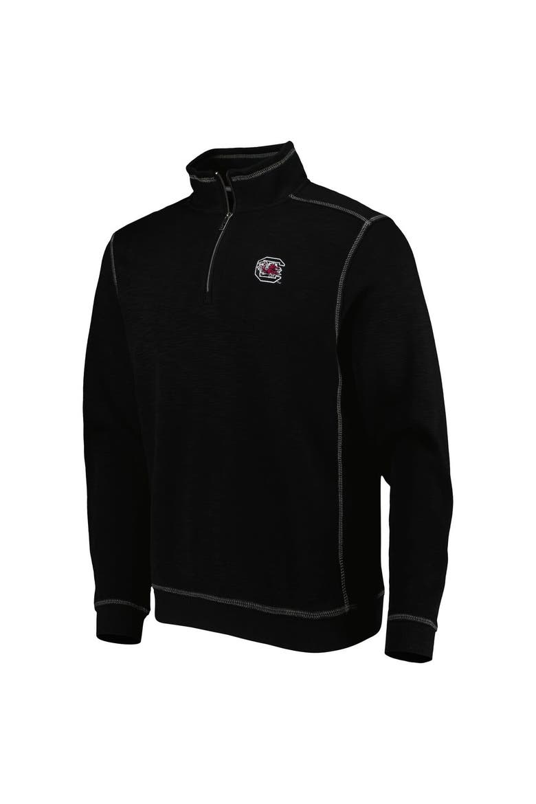 Men's Tommy Bahama Black South Carolina Gamecocks Sport Tobago Bay Tri-Blend Mock Neck Half-Zip Jacket, Alternate, color, Black