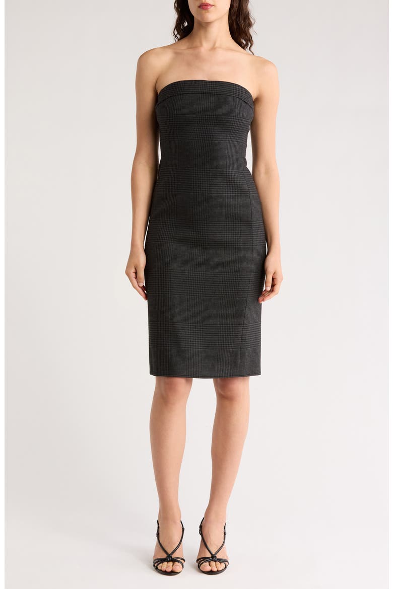 Kelly Strapless Body-Con Midi Dress, Main, color, CHARCOAL GREY MELANGE