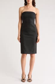 Alice + Olivia Kelly Strapless Body-Con Midi Dress
