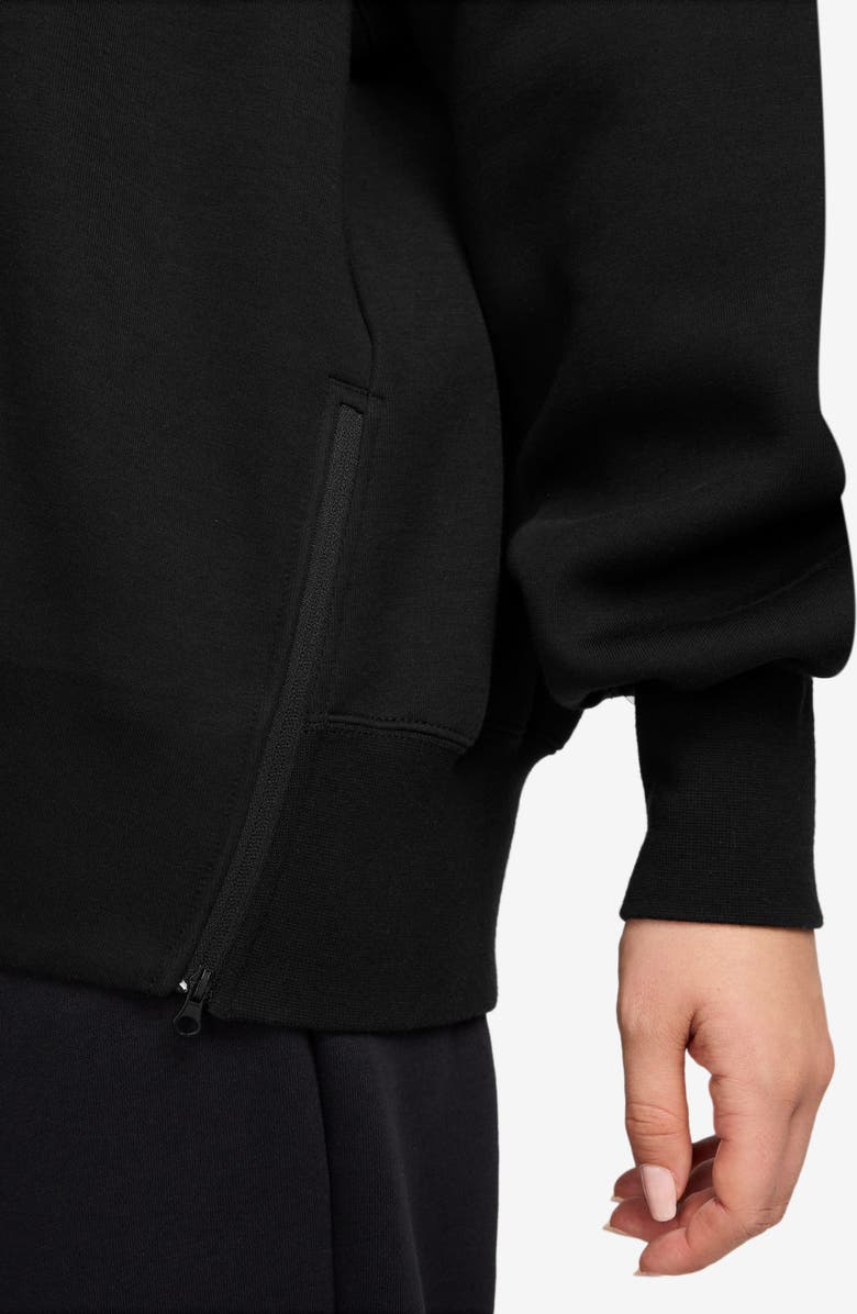 Nike Sportswear Oversize Mock Neck Tech Fleece Sweatshirt, Alternate, color, 010 010 Black/Black