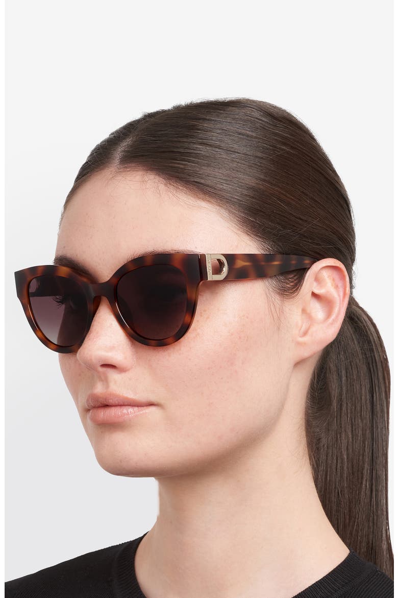 52mm Cat Eye Sunglasses, Alternate, color, HAVANA HONEY/ BROWN SF