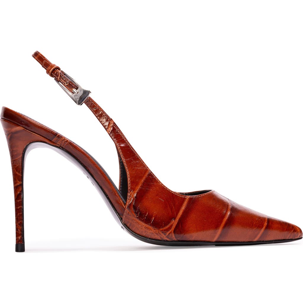 Black Suede Studio Branca 100 Slingback Pump In Brown