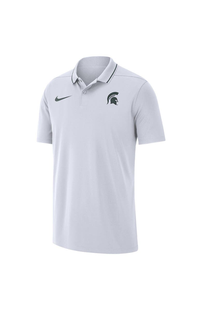 Nike Men's Nike White Michigan State Spartans 2023 Coaches Performance Polo, Alternate, color, 