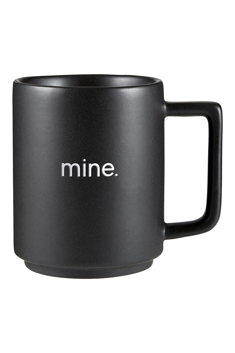 Yours & Mine Set of 2 Matte Mugs, Alternate, color, WHITE/ BLACK