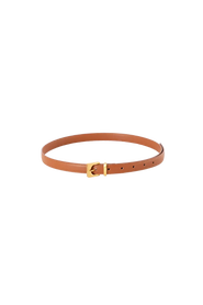 Esthera Cube Buckle Goldtone 20mm Leather Belt