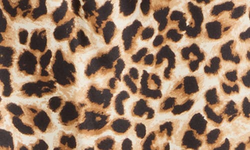 Renee C Leopard Satin Midi Slipdress