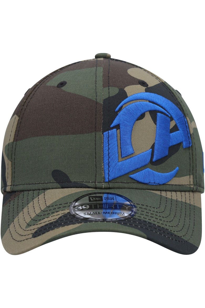 Men's New Era Camo Los Angeles Rams  Punched Out 39THIRTY Flex Hat, Alternate, color, Camo