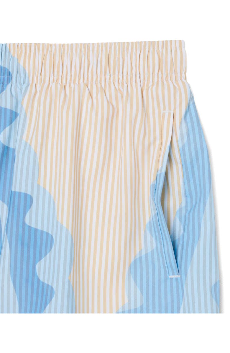 Lacoste Print Swim Trunks, Alternate, color, White/ Millet